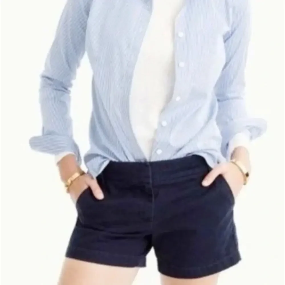 J.Crew City Fit Chino Shorts 4 Navy Cotton Preppy Classic 3